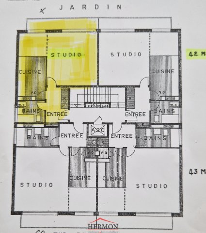 Vente Appartement  2 pices - 42m 92600 Asnieres-sur-seine
